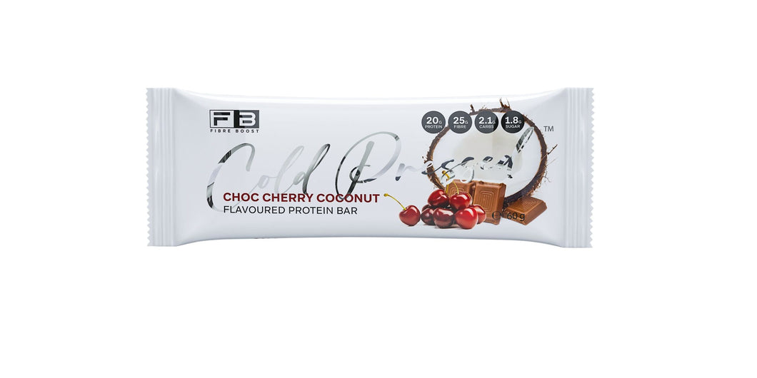 Choc, Cherry Coconut - Cold Pressed Protein Bars by Fibre Boost