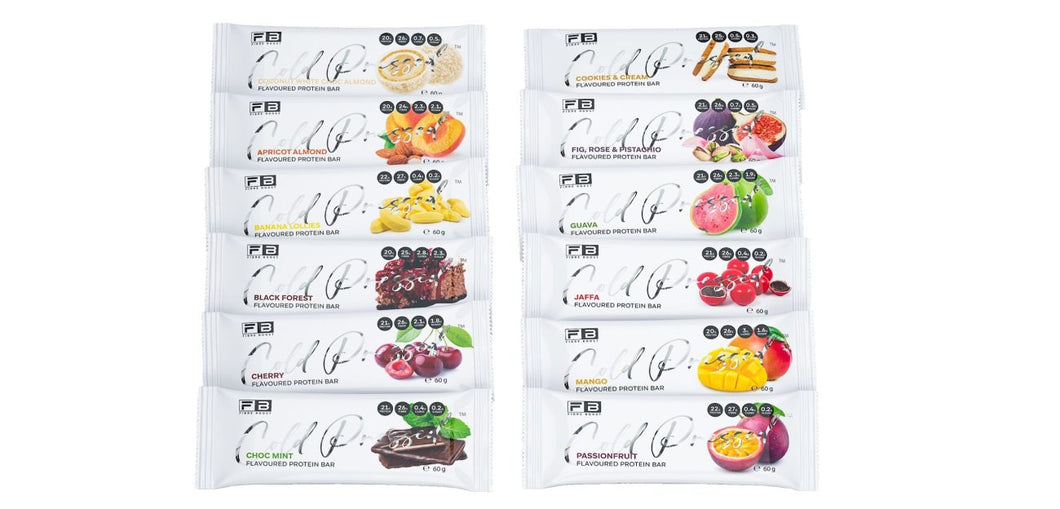 Variety Box 12 mixed cold pressed protein bars
