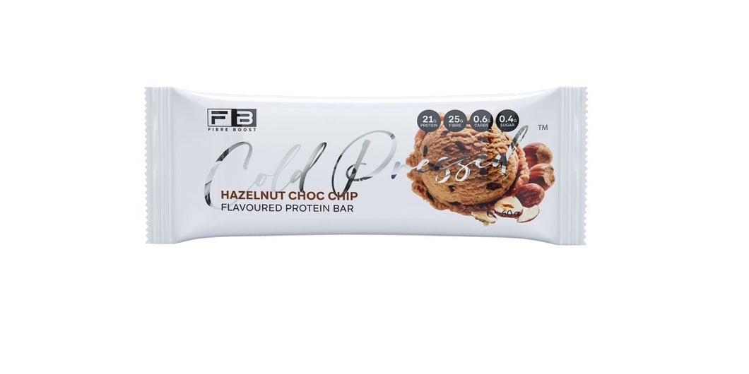Hazelnut Choc Chip  - Cold Pressed Protein Bars by Fibre Boost