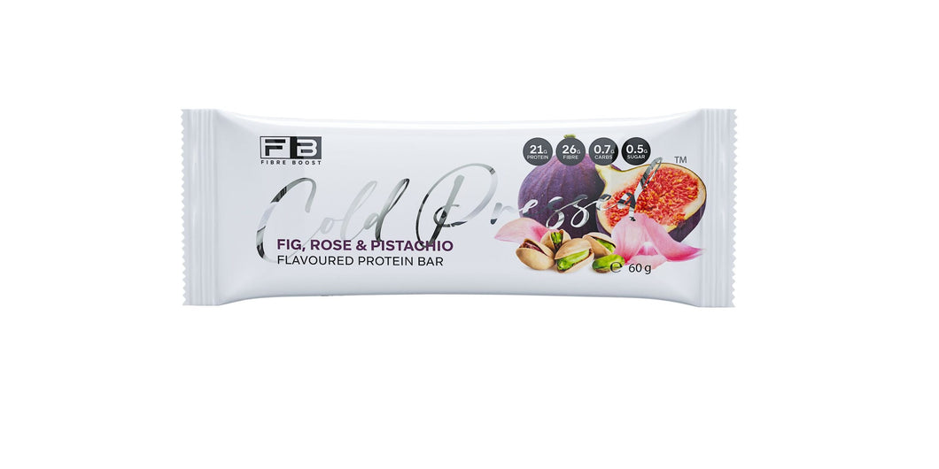 Fig, Rose and Pistachio Cold Pressed Protein Bars by Fibre Boost