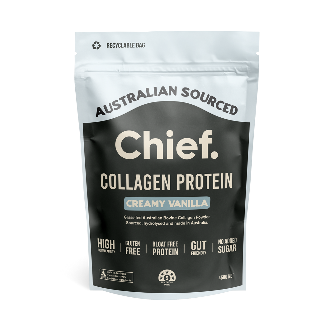 Grass-fed Collagen Protein Powder - Creamy Vanilla (30 serves)